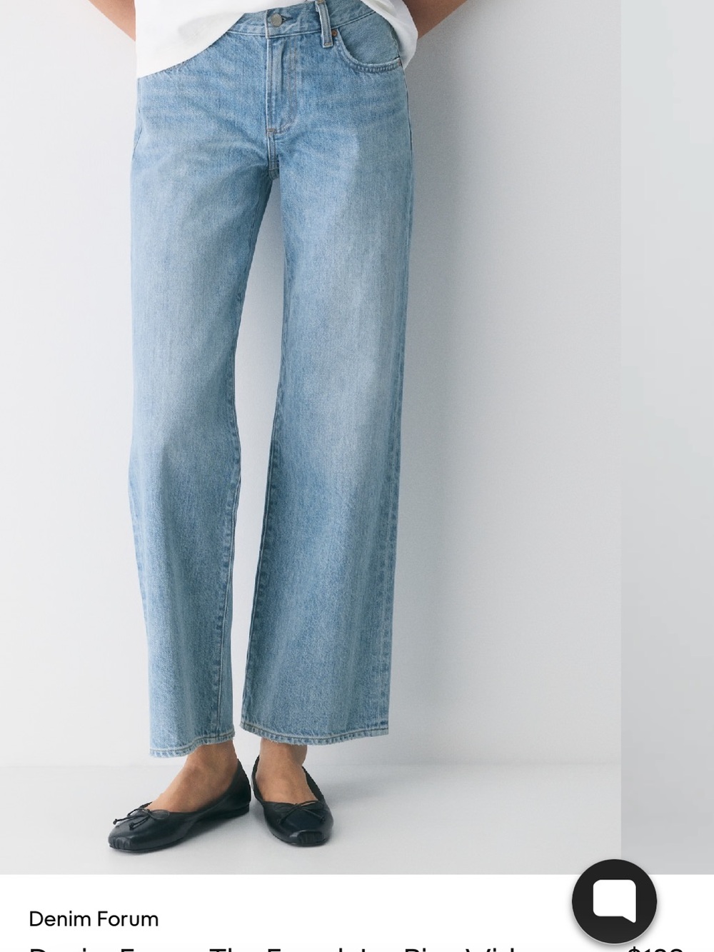 Denim Forum The Farrah Low-Rise Wide-Leg Jeans 7 Yrs Bleu Taboo